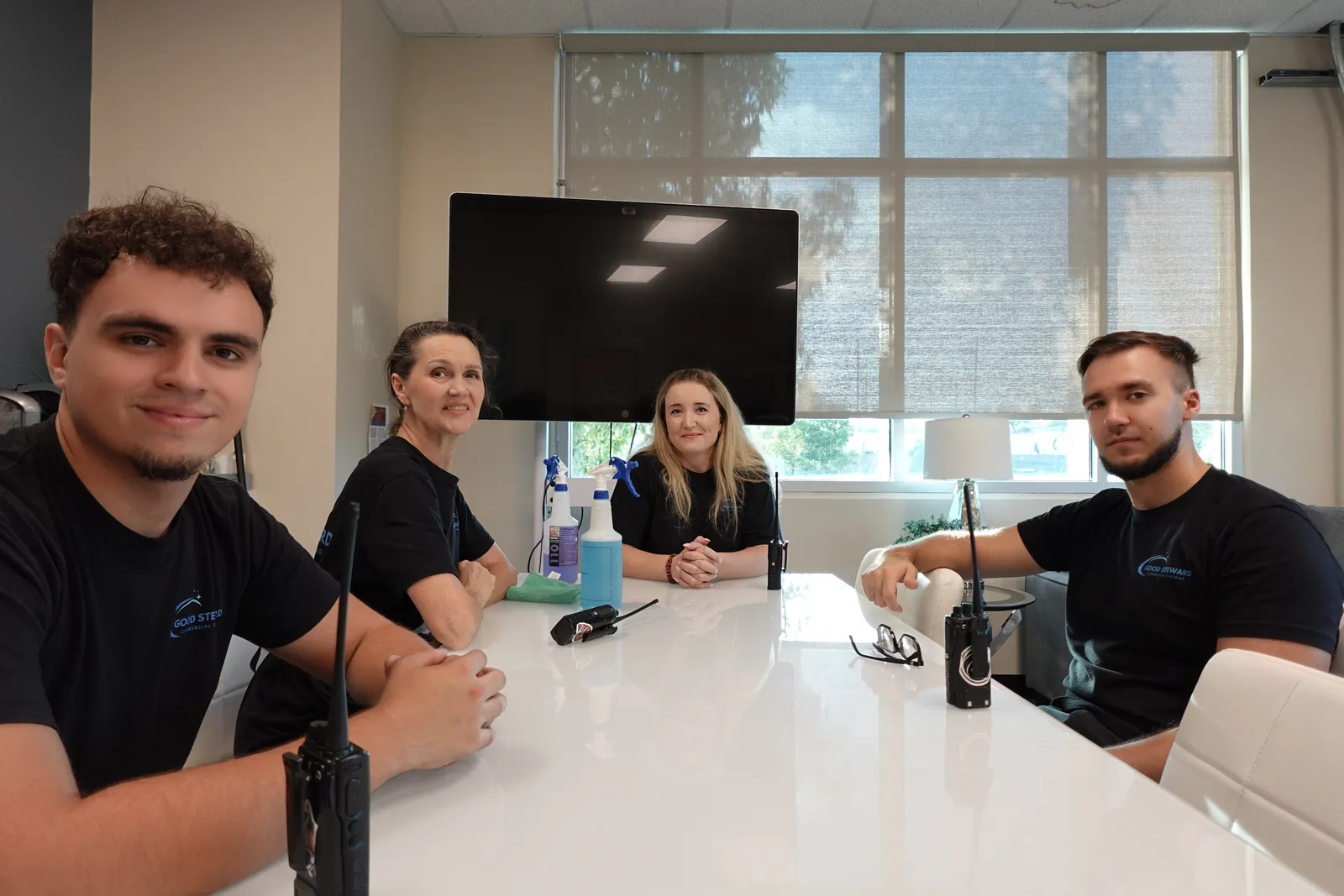 Good Steward commercial cleaning team during an office consultation in San Diego